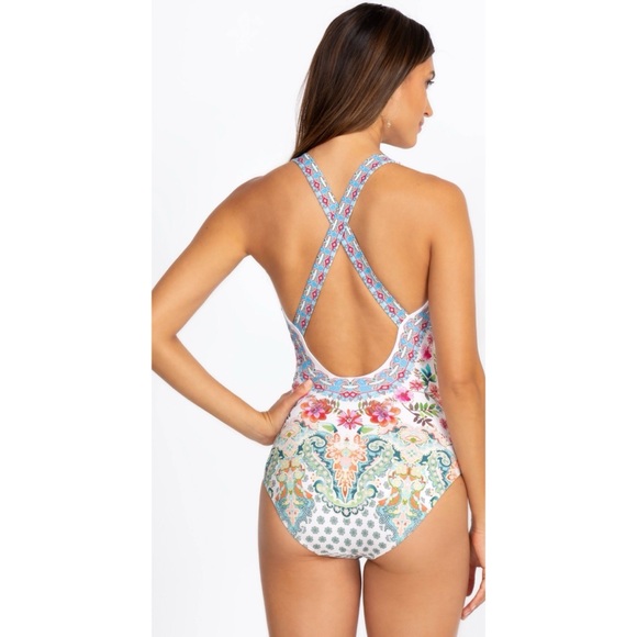Johnny Was Dreamer One Piece Bathingsuit Womens XXL Floral Summer Swim Wear - Picture 3 of 11